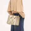 Small Woody tote bag in linen