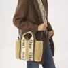 Small Woody tote bag in shearling