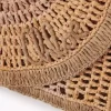 Summer Banana flat pouch with strap in raffia