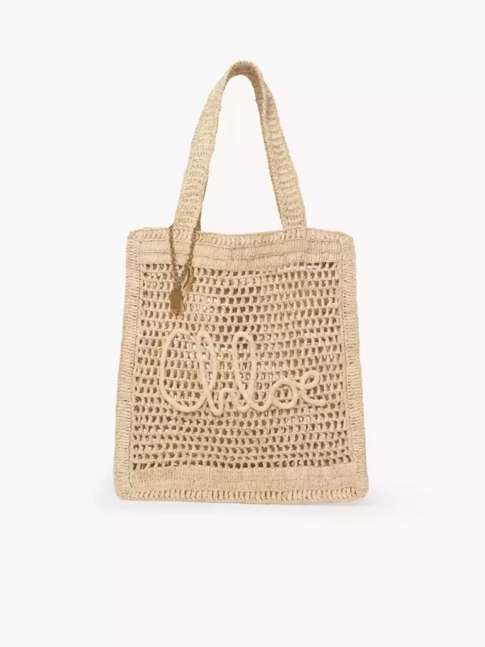 Summer Banana tote bag in raffia