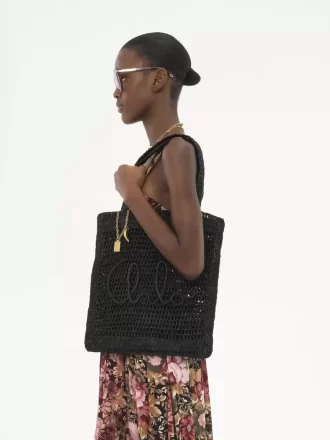 Summer Banana tote bag in raffia