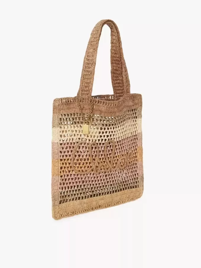 Summer Banana tote bag in raffia