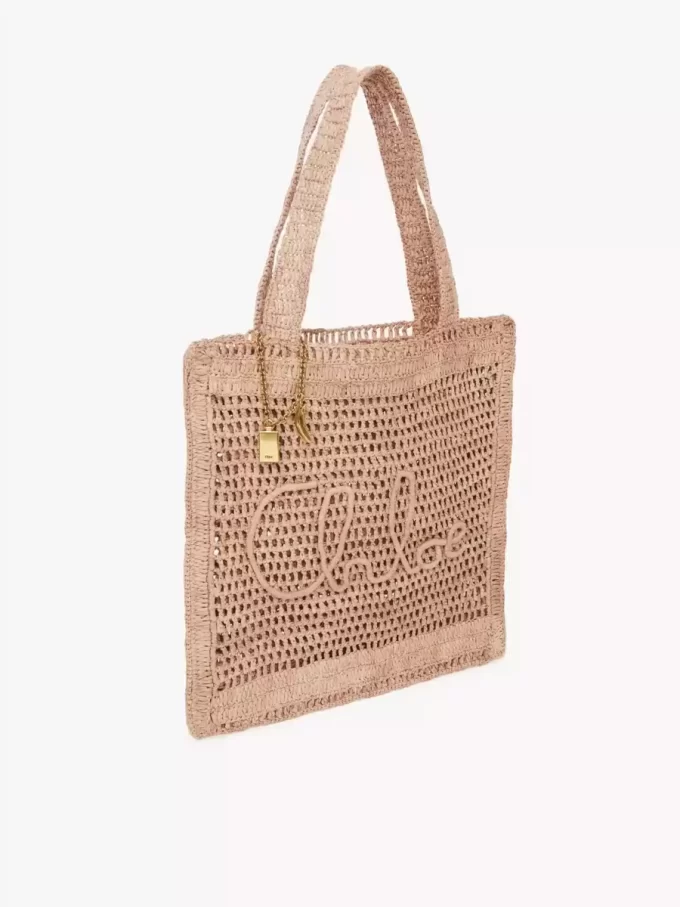 Summer Banana tote bag in raffia