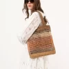 Summer Banana tote bag in raffia