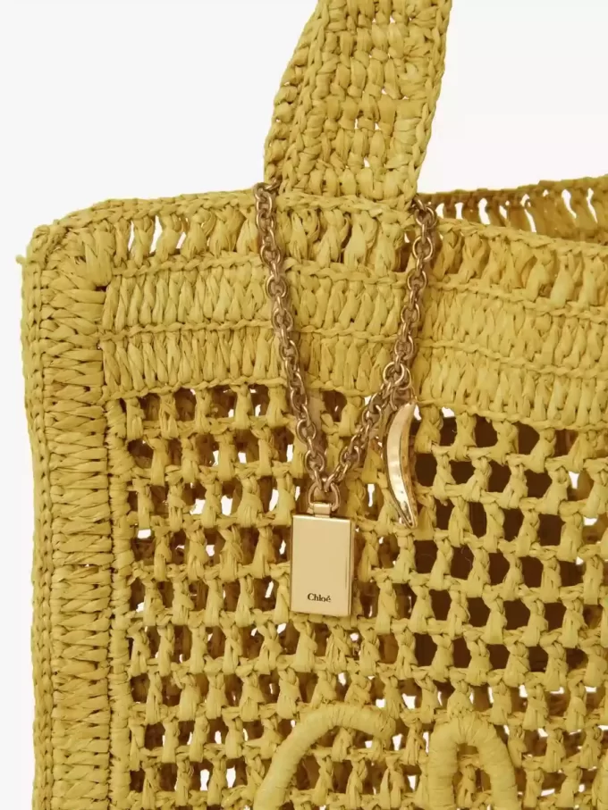 Summer Banana tote bag in raffia