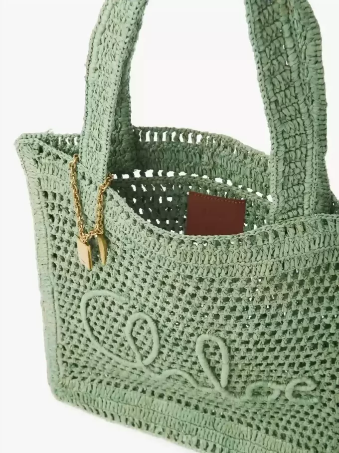 Summer Banana tote bag in raffia