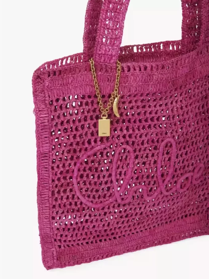 Summer Banana tote bag in raffia