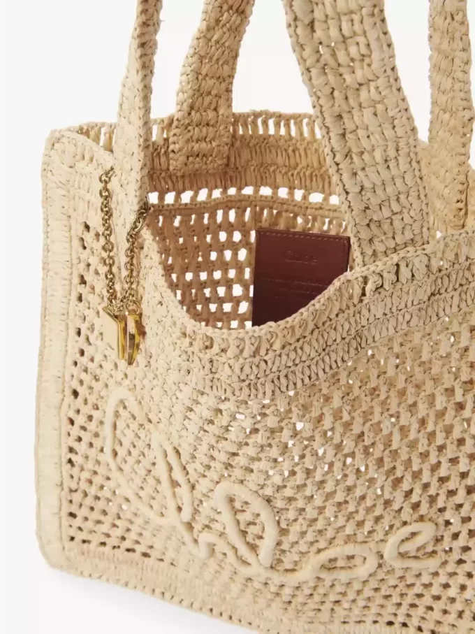 Summer Banana tote bag in raffia