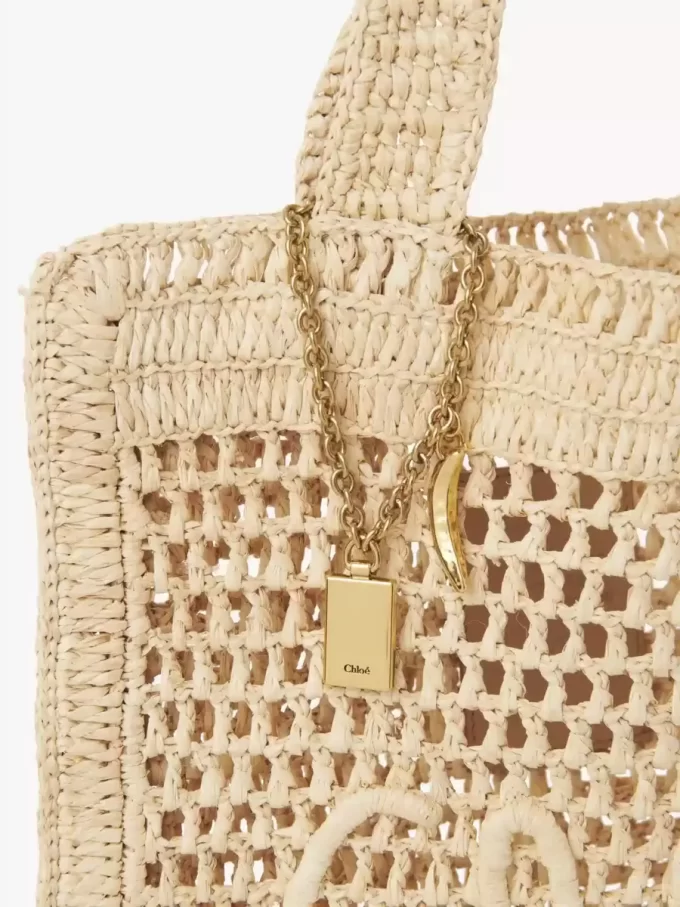Summer Banana tote bag in raffia