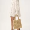 Summer Banana tote bag in raffia