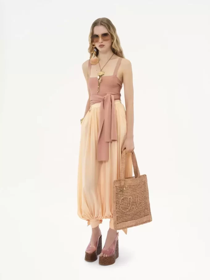 Summer Banana tote bag in raffia