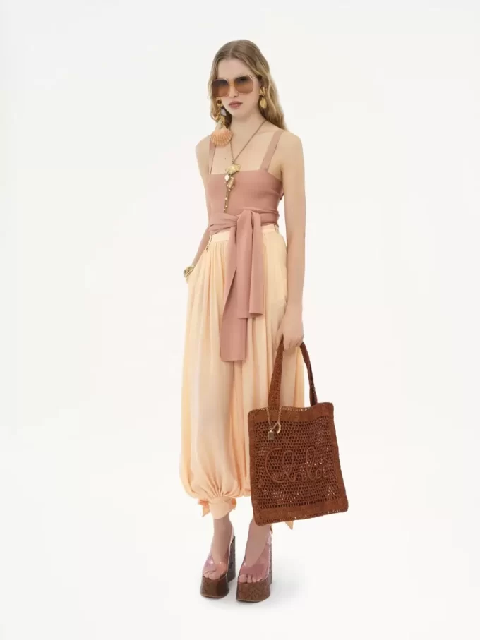 Summer Banana tote bag in raffia