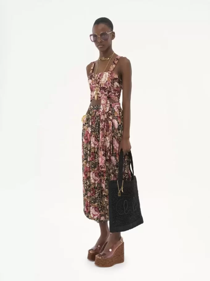 Summer Banana tote bag in raffia