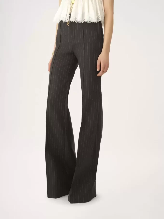 Tailored bootcut pants in wool