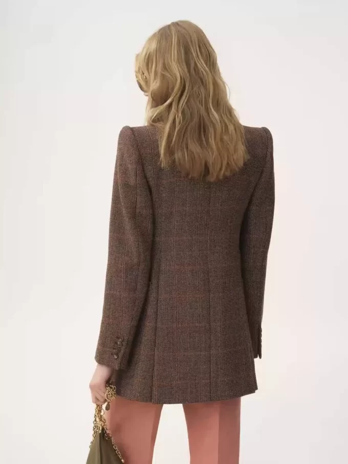 Tailored jacket in check wool