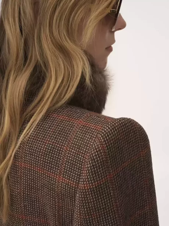 Tailored jacket in check wool