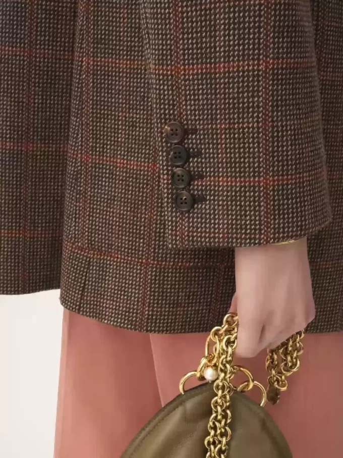 Tailored jacket in check wool