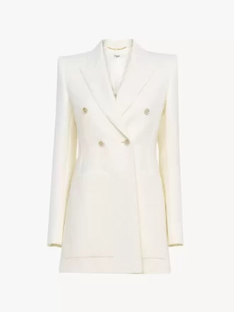 Tailored jacket in cotton-mix jacquard