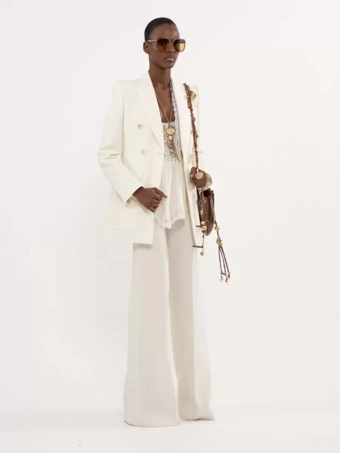 Tailored jacket in cotton-mix jacquard