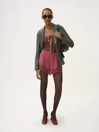 Tailored jacket in leather