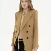Tailored jacket in wool grain de poudre