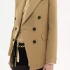 Tailored jacket in wool grain de poudre