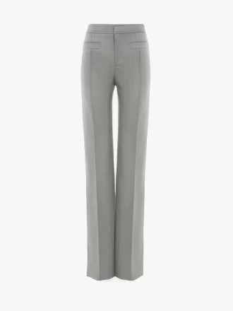 Tailored pants in chiné wool