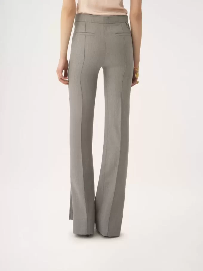 Tailored pants in chiné wool