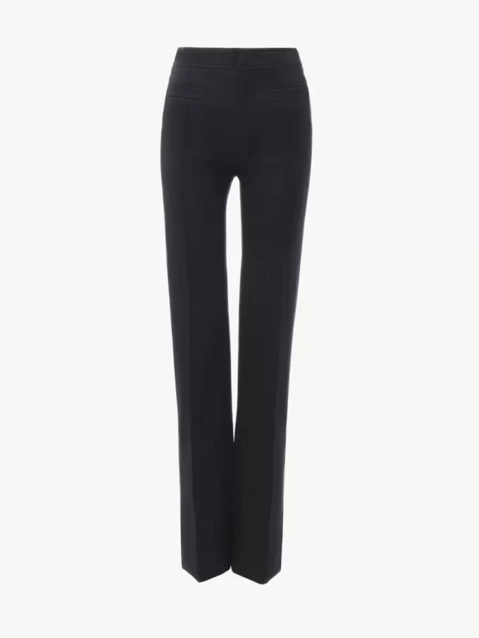 Tailored pants in wool gabardine