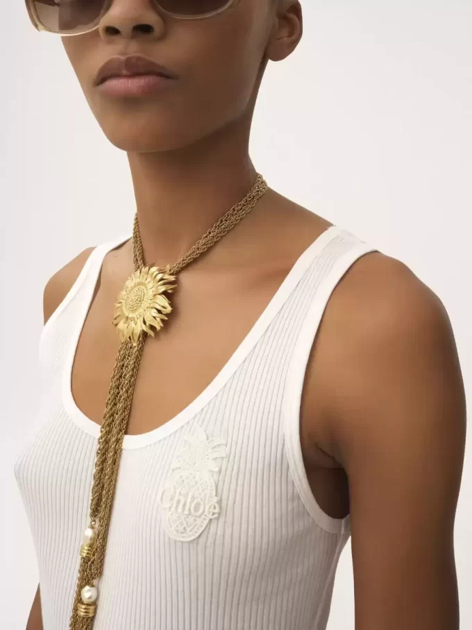 Tank top in cotton jersey