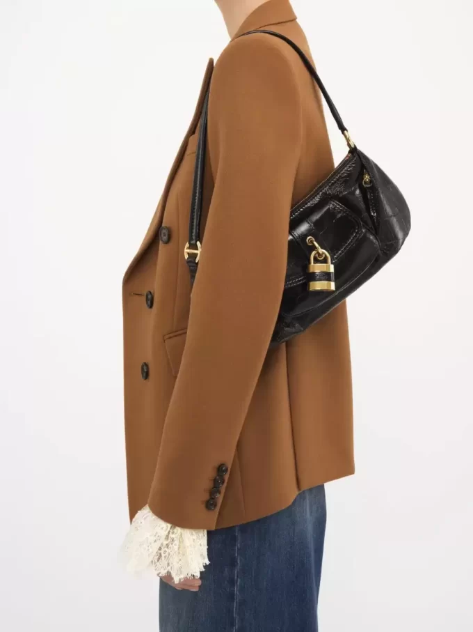 The 99 shoulder bag in croco-effect leather