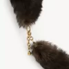 The Chloé Chain Tails scarf in shearling