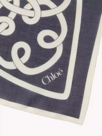 The Chloé Iconic Print scarf in cotton & silk