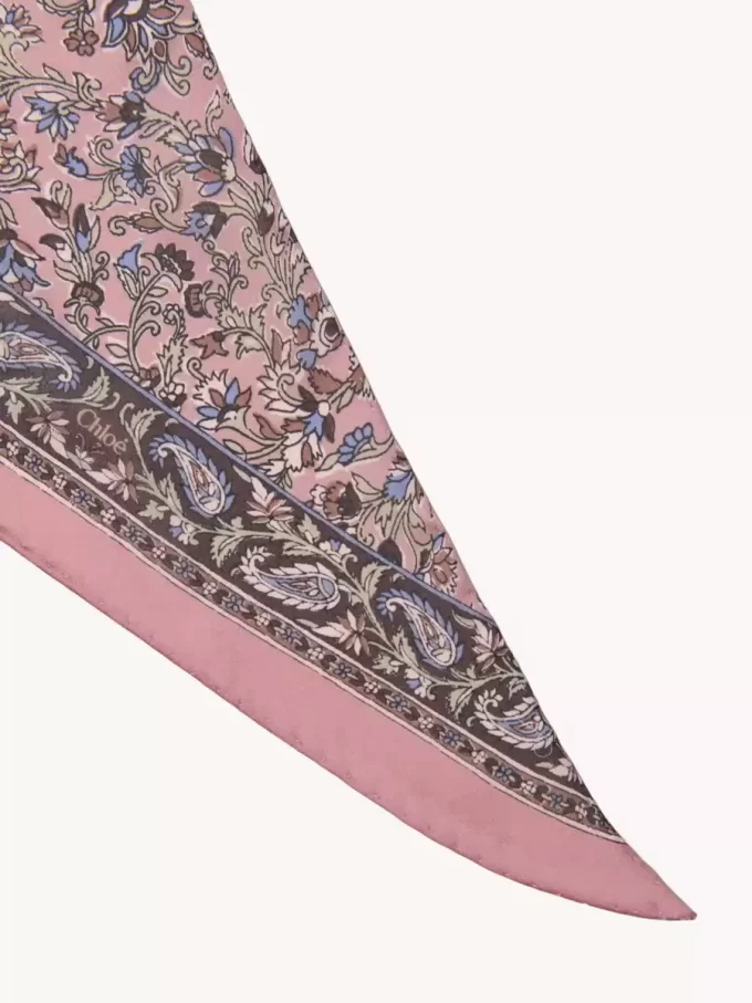 The Chloé Paisley bandeau scarf in silk charmeuse