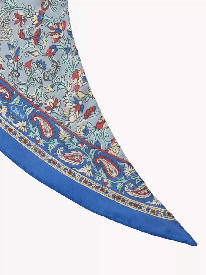 The Chloé Paisley bandeau scarf in silk charmeuse