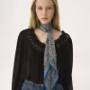 The Chloé Paisley bandeau scarf in silk charmeuse