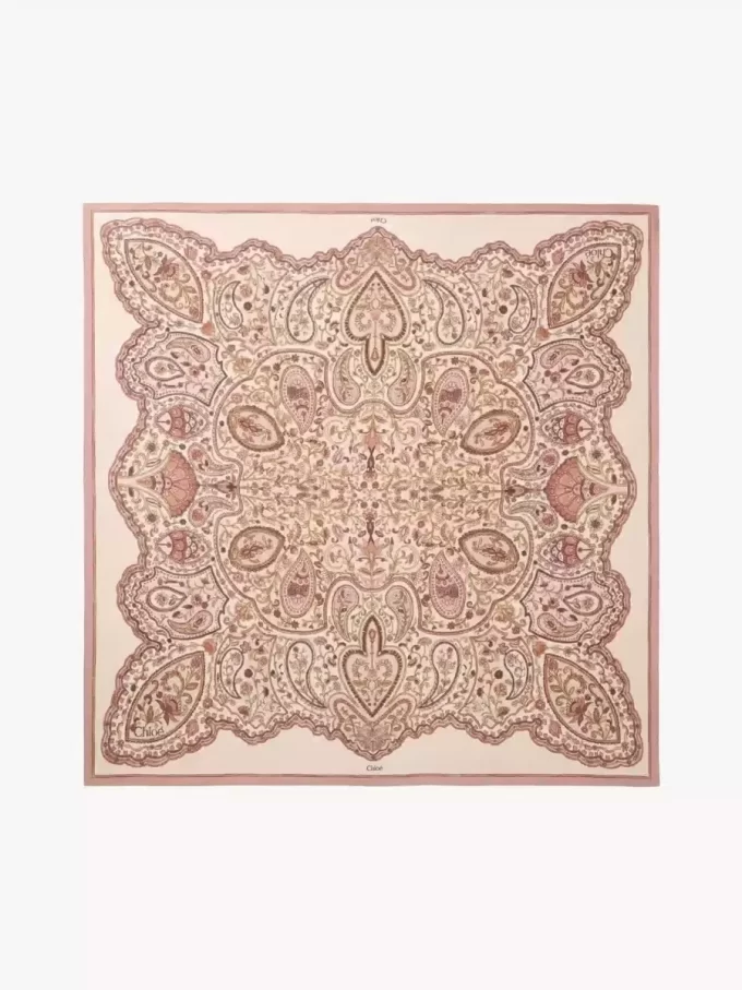 The Chloé Paisley square scarf in silk twill