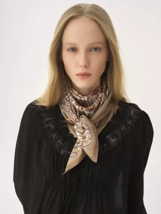 The Chloé Paisley square scarf in silk twill