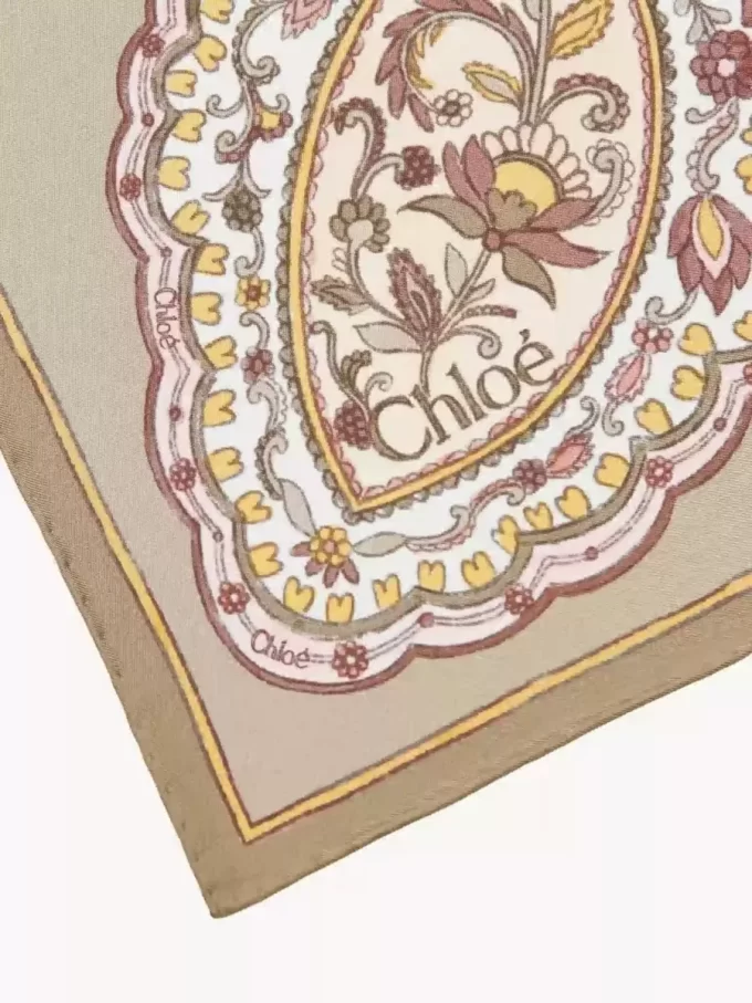 The Chloé Paisley square scarf in silk twill