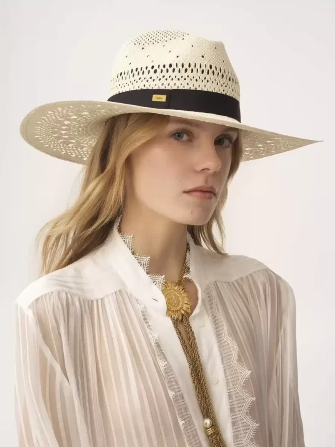 The Chloé Panama hat in palm straw