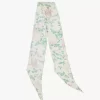 The Chloé Peonies bandeau scarf in silk charmeuse
