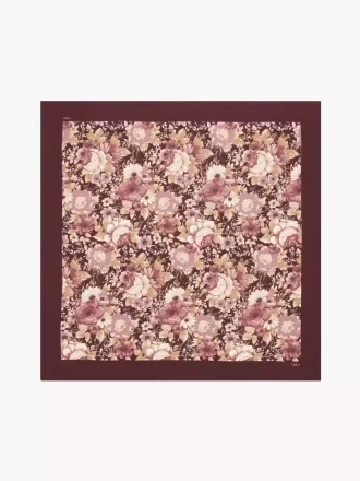 The Chloé Roses square scarf in silk twill