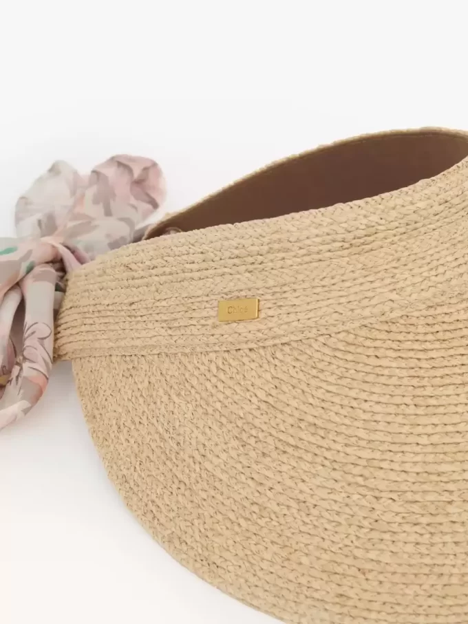 The Chloé visor in raffia