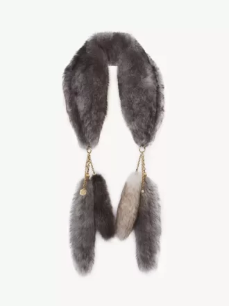 The Treasure Tails scarf in shearling