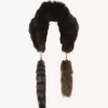 The Treasure Tails scarf in shearling