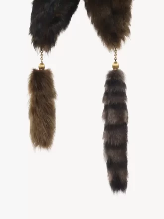 The Treasure Tails scarf in shearling