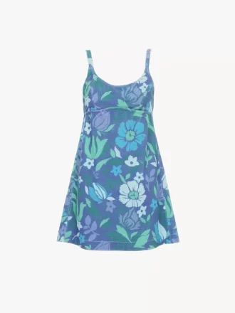 Thin-strap mini dress in cotton jersey