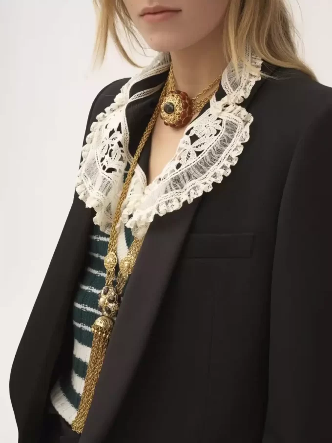 Tuxedo jacket in wool grain de poudre