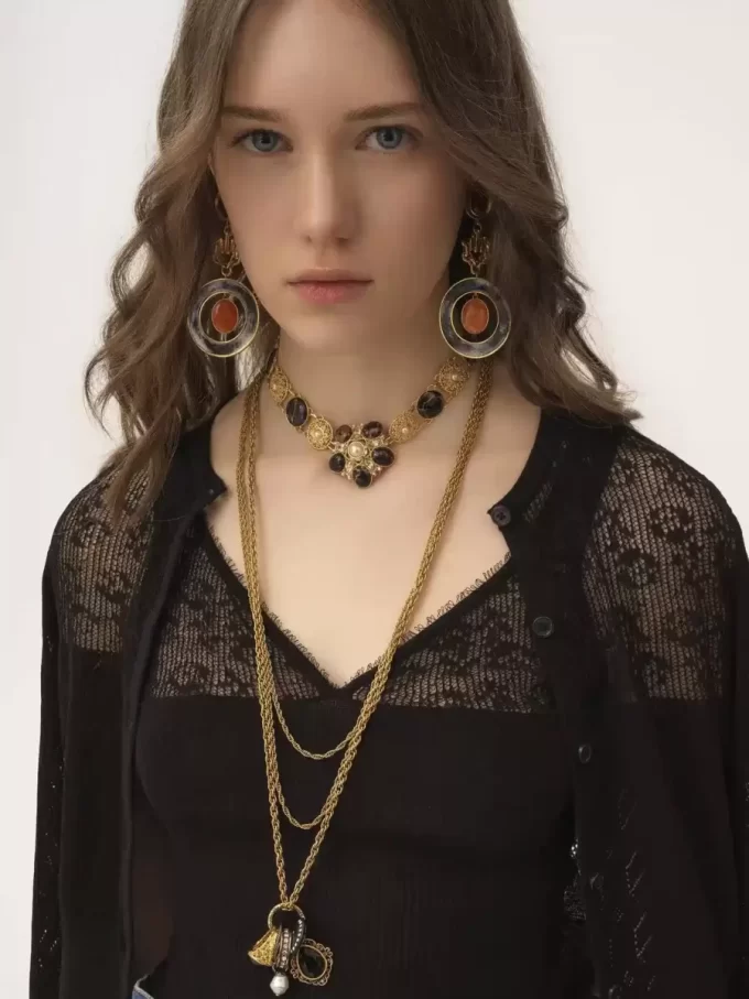 Twin set in cotton knit