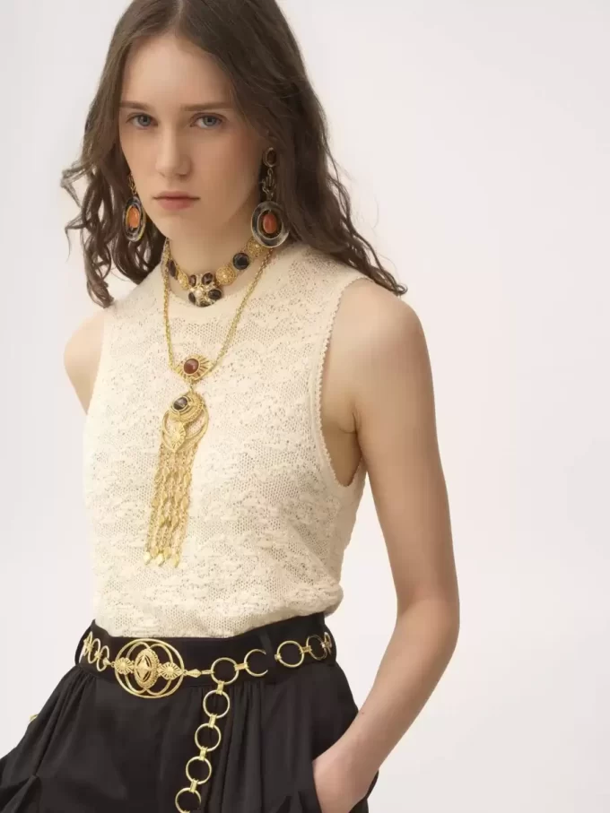 Twin set in cotton-silk knit